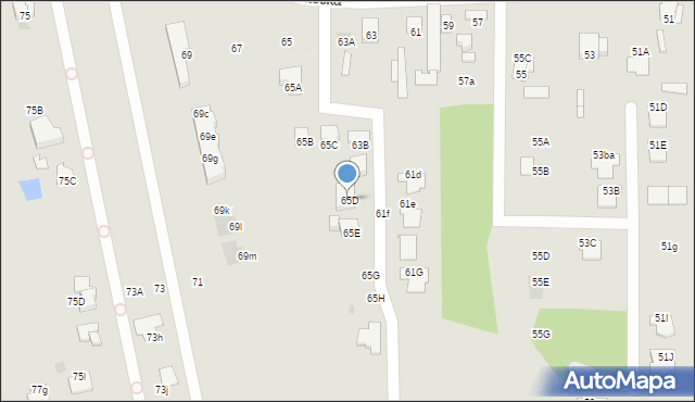 Radom, Klwatecka, 65D, mapa Radomia