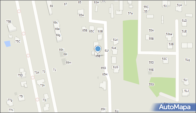 Radom, Klwatecka, 65E, mapa Radomia