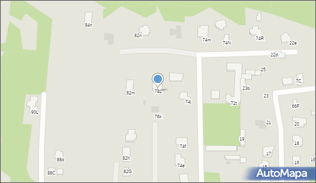 Radom, Klwatecka, 74L, mapa Radomia