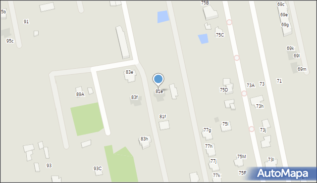 Radom, Klwatecka, 81e, mapa Radomia