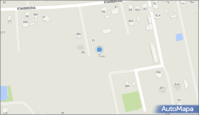 Radom, Klwatecka, 91c, mapa Radomia