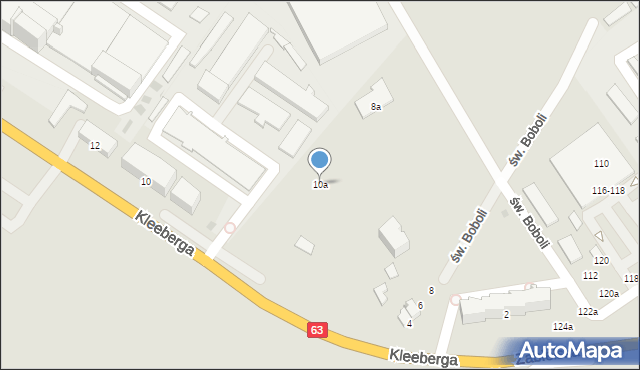 Radzyń Podlaski, Kleeberga Franciszka, gen., 10a, mapa Radzyń Podlaski