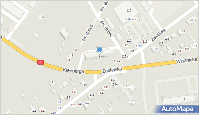 Radzyń Podlaski, Kleeberga Franciszka, gen., 2, mapa Radzyń Podlaski