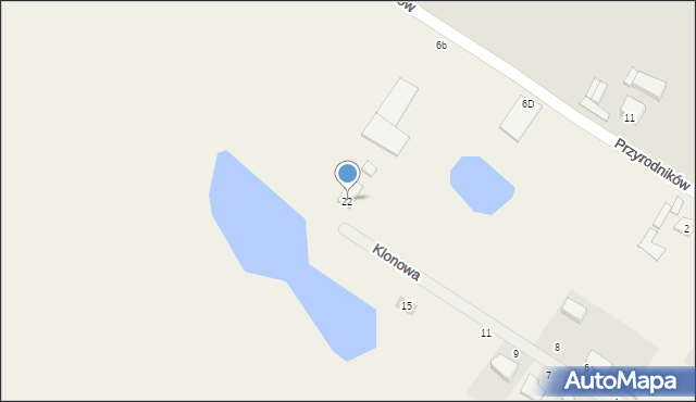 Rębiechowo, Klonowa, 22, mapa Rębiechowo