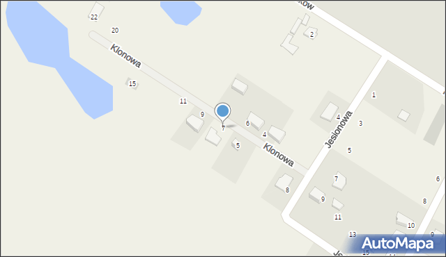 Rębiechowo, Klonowa, 7, mapa Rębiechowo