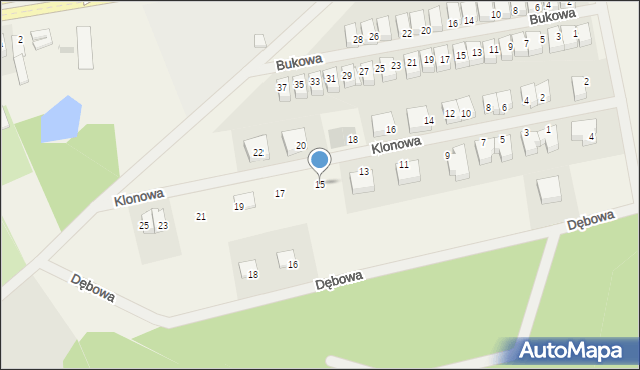 Redzikowo, Klonowa, 15, mapa Redzikowo