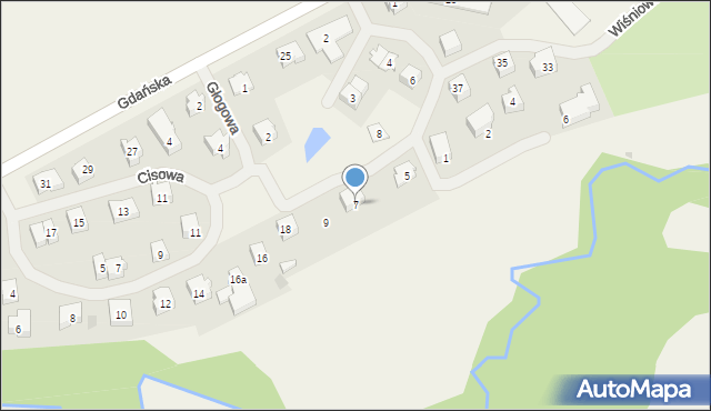 Rusocin, Klonowa, 7, mapa Rusocin