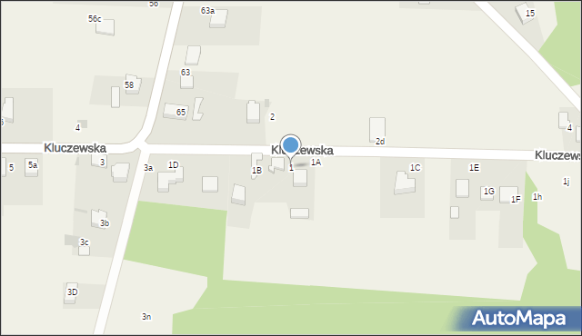Ryczówek, Kluczewska, 1, mapa Ryczówek