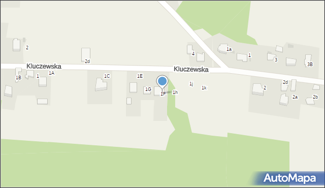 Ryczówek, Kluczewska, 1F, mapa Ryczówek