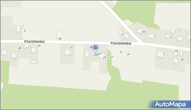 Ryczówek, Kluczewska, 1G, mapa Ryczówek