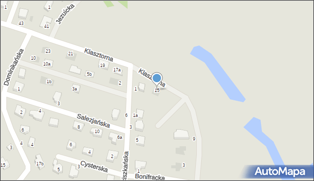 Ścinawa, Klasztorna, 15, mapa Ścinawa