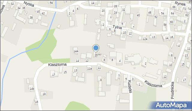 Ścinawa Mała, Klasztorna, 10, mapa Ścinawa Mała