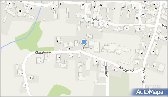 Ścinawa Mała, Klasztorna, 8, mapa Ścinawa Mała