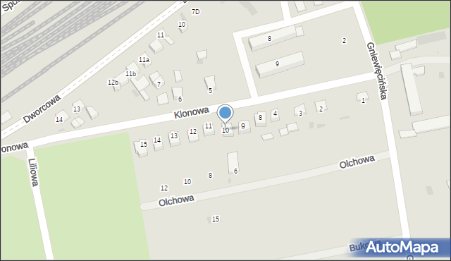 Sędziszów, Klonowa, 10, mapa Sędziszów