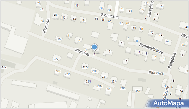 Sianów, Klonowa, 4, mapa Sianów