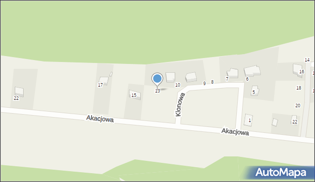 Siedlisko, Klonowa, 13, mapa Siedlisko