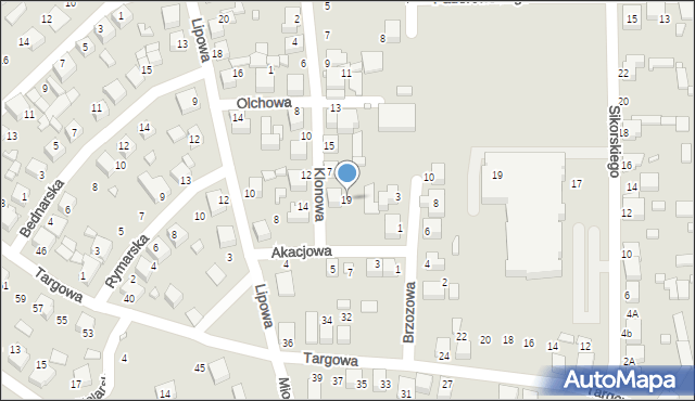 Siewierz, Klonowa, 19, mapa Siewierz