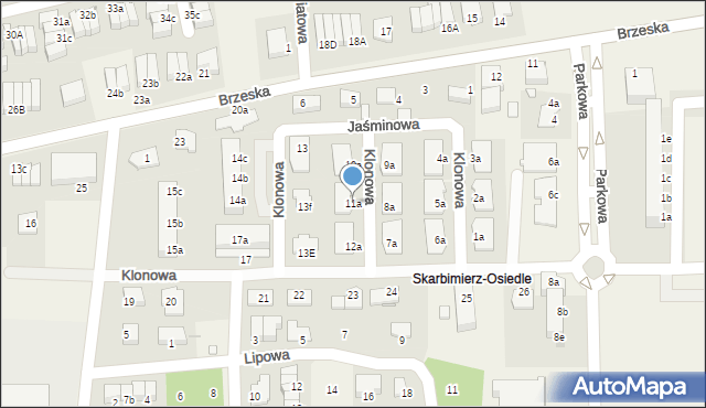 Skarbimierz-Osiedle, Klonowa, 11a, mapa Skarbimierz-Osiedle