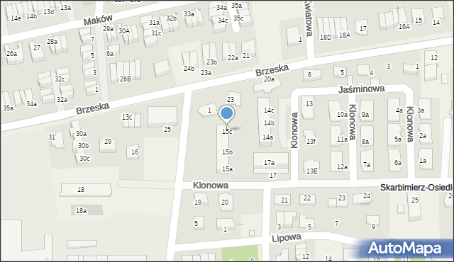 Skarbimierz-Osiedle, Klonowa, 15c, mapa Skarbimierz-Osiedle