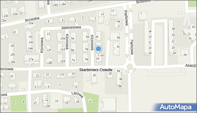 Skarbimierz-Osiedle, Klonowa, 1c, mapa Skarbimierz-Osiedle