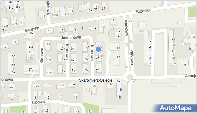 Skarbimierz-Osiedle, Klonowa, 2b, mapa Skarbimierz-Osiedle
