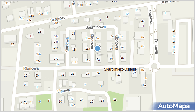 Skarbimierz-Osiedle, Klonowa, 7d, mapa Skarbimierz-Osiedle