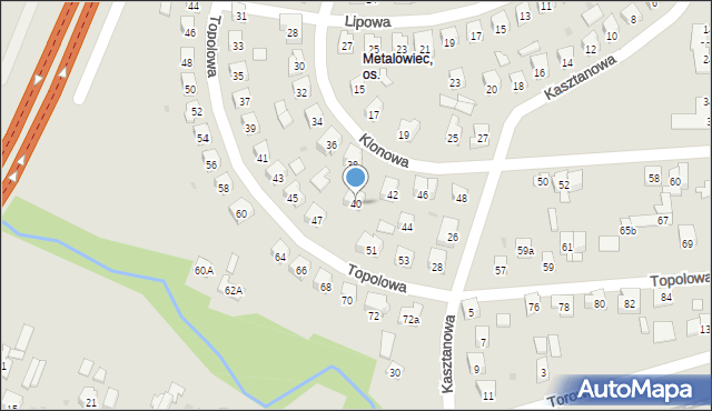 Skarżysko-Kamienna, Klonowa, 40, mapa Skarżysko-Kamienna