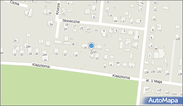 Skępe, Klasztorna, 12, mapa Skępe