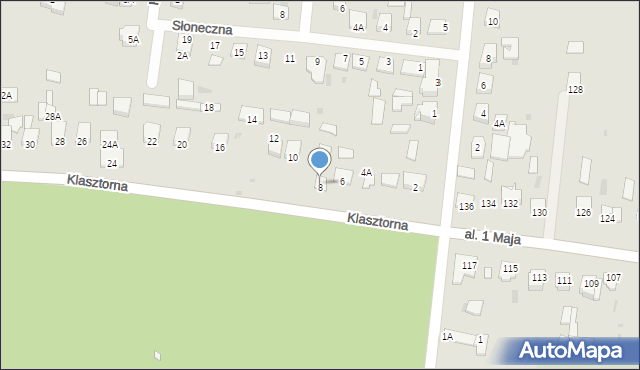 Skępe, Klasztorna, 8a, mapa Skępe