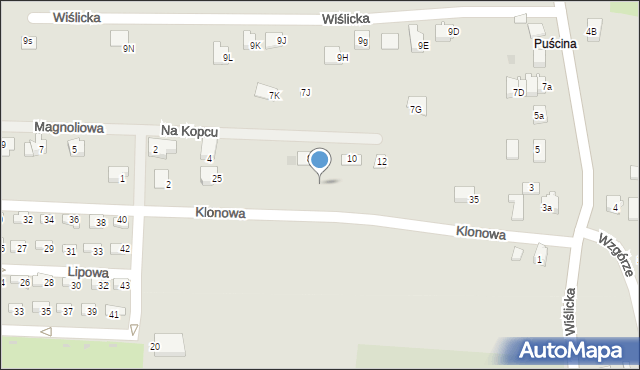 Skoczów, Klonowa, 29, mapa Skoczów