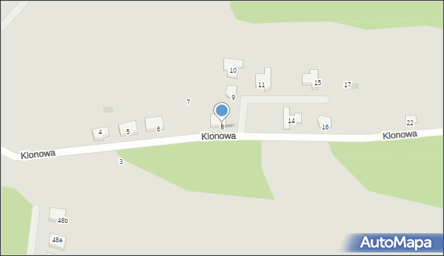 Skwierzyna, Klonowa, 8, mapa Skwierzyna