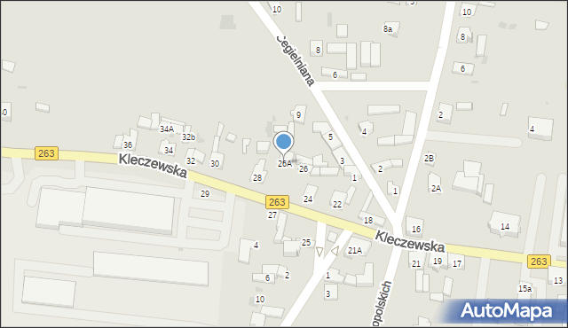 Ślesin, Kleczewska, 26A, mapa Ślesin