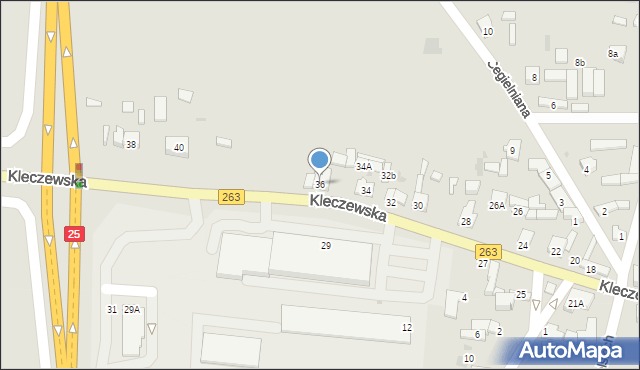 Ślesin, Kleczewska, 36, mapa Ślesin