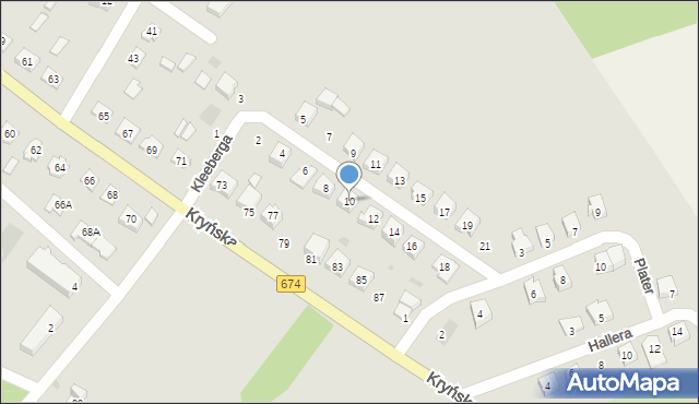 Sokółka, Kleeberga Franciszka, gen., 10, mapa Sokółka