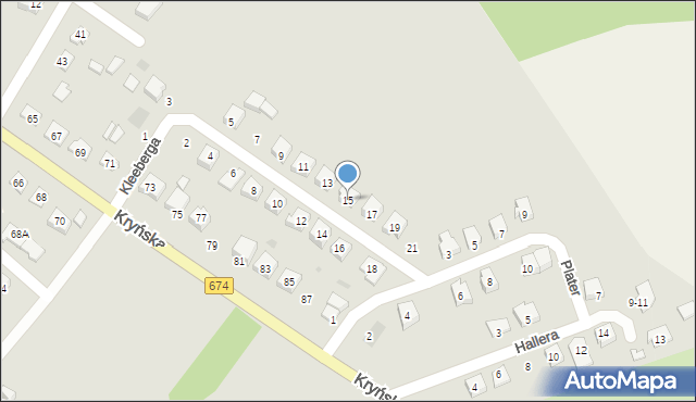 Sokółka, Kleeberga Franciszka, gen., 15, mapa Sokółka