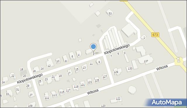 Sokółka, Kłopotowskiego Józefa, kpt., 2, mapa Sokółka