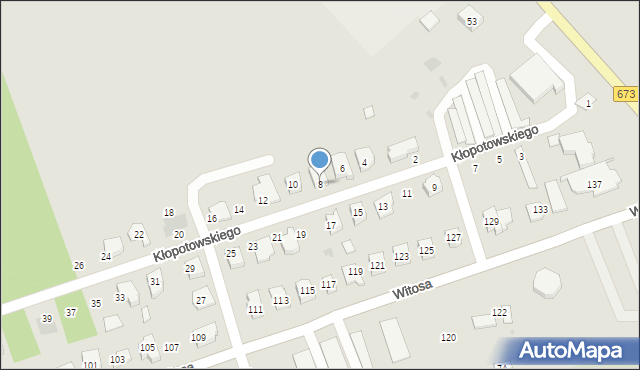 Sokółka, Kłopotowskiego Józefa, kpt., 8, mapa Sokółka