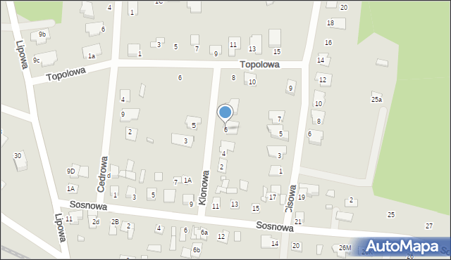 Solec Kujawski, Klonowa, 6, mapa Solec Kujawski