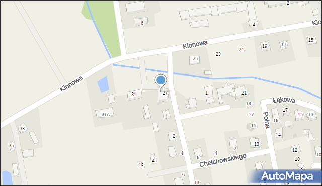 Sońsk, Klonowa, 29, mapa Sońsk