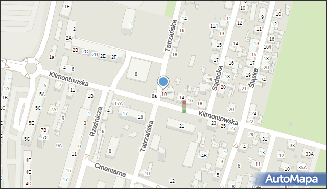 Sosnowiec, Klimontowska, 10, mapa Sosnowca