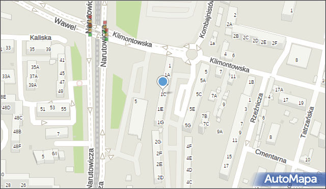 Sosnowiec, Klimontowska, 1C, mapa Sosnowca