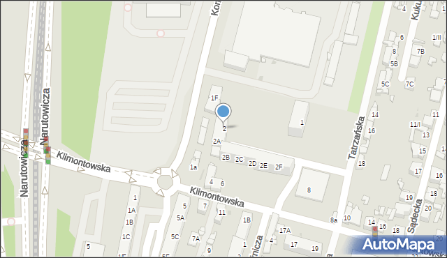 Sosnowiec, Klimontowska, 2, mapa Sosnowca