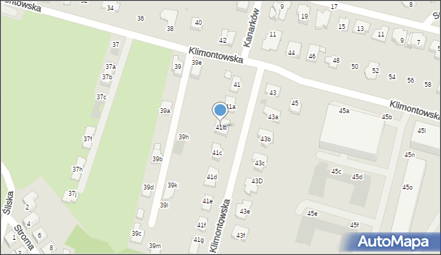 Sosnowiec, Klimontowska, 41b, mapa Sosnowca