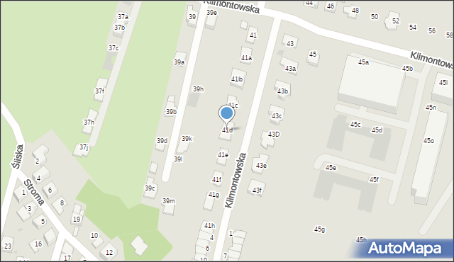 Sosnowiec, Klimontowska, 41d, mapa Sosnowca