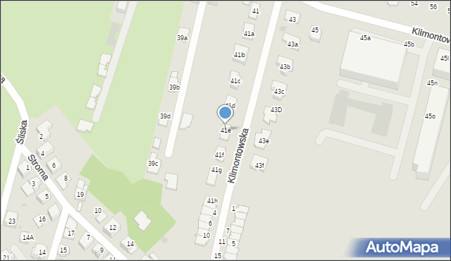 Sosnowiec, Klimontowska, 41e, mapa Sosnowca