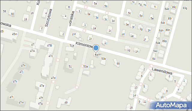 Sosnowiec, Klimontowska, 53, mapa Sosnowca