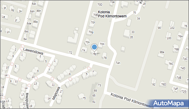 Sosnowiec, Klimontowska, 76, mapa Sosnowca