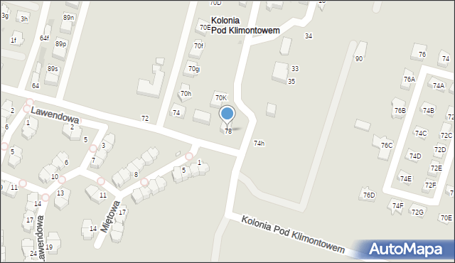 Sosnowiec, Klimontowska, 78, mapa Sosnowca