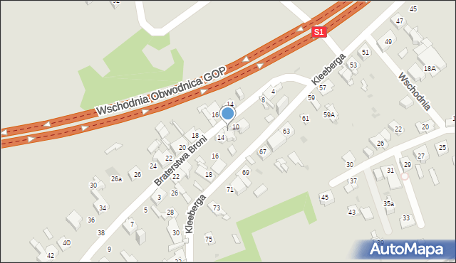 Sosnowiec, Kleeberga Franciszka, gen., 12, mapa Sosnowca