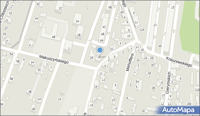 Sosnowiec, Klonowa, 10a, mapa Sosnowca